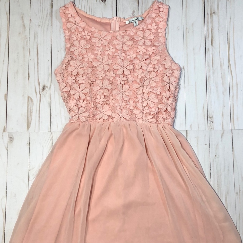 Papaya lacy floral dress